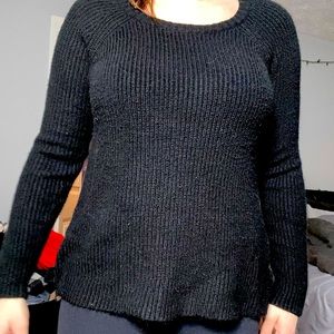 black sweater